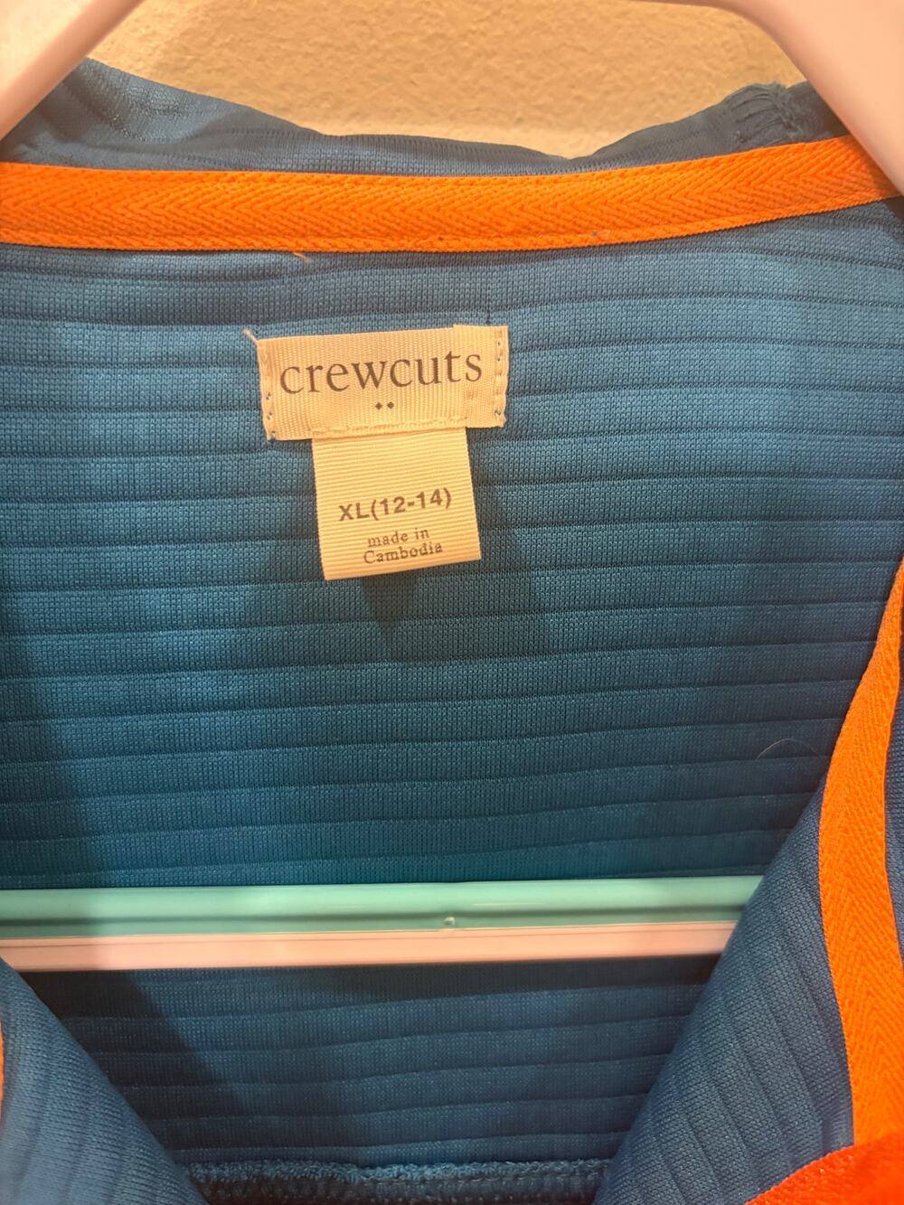 Crewcuts by J.Crew Blue & Orange Zip-Up Hoodie | Kids XL (12-14) 🧡